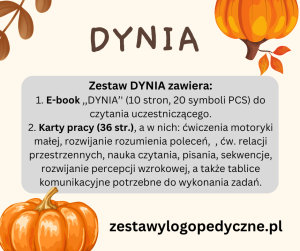 DYNIA - czytanie uczestniczące, karty pracy, symbole PCS