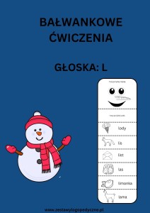 Bałwankowe ćwiczenia - głoska L